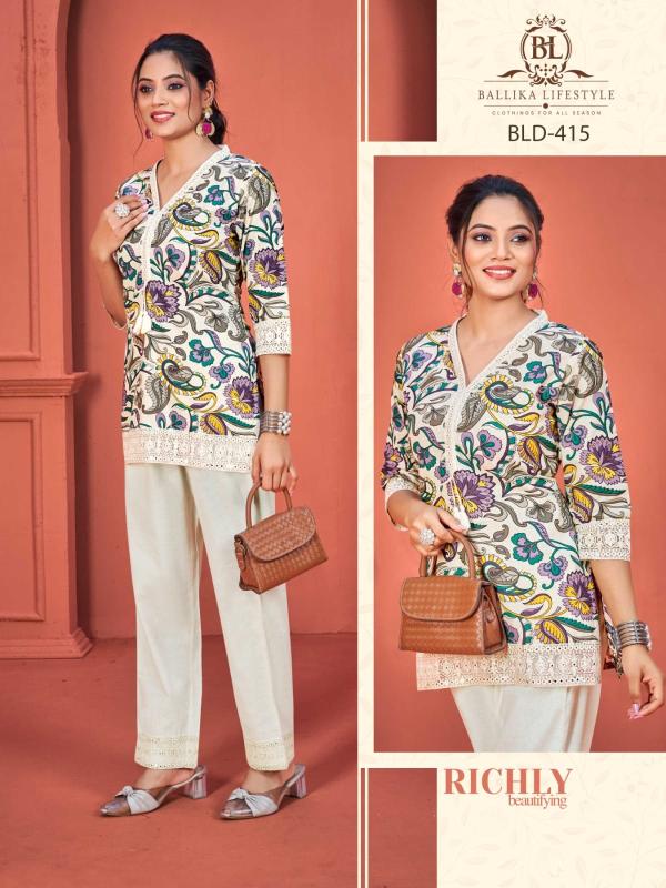 Ballika printed wholesale kurti needs to sale